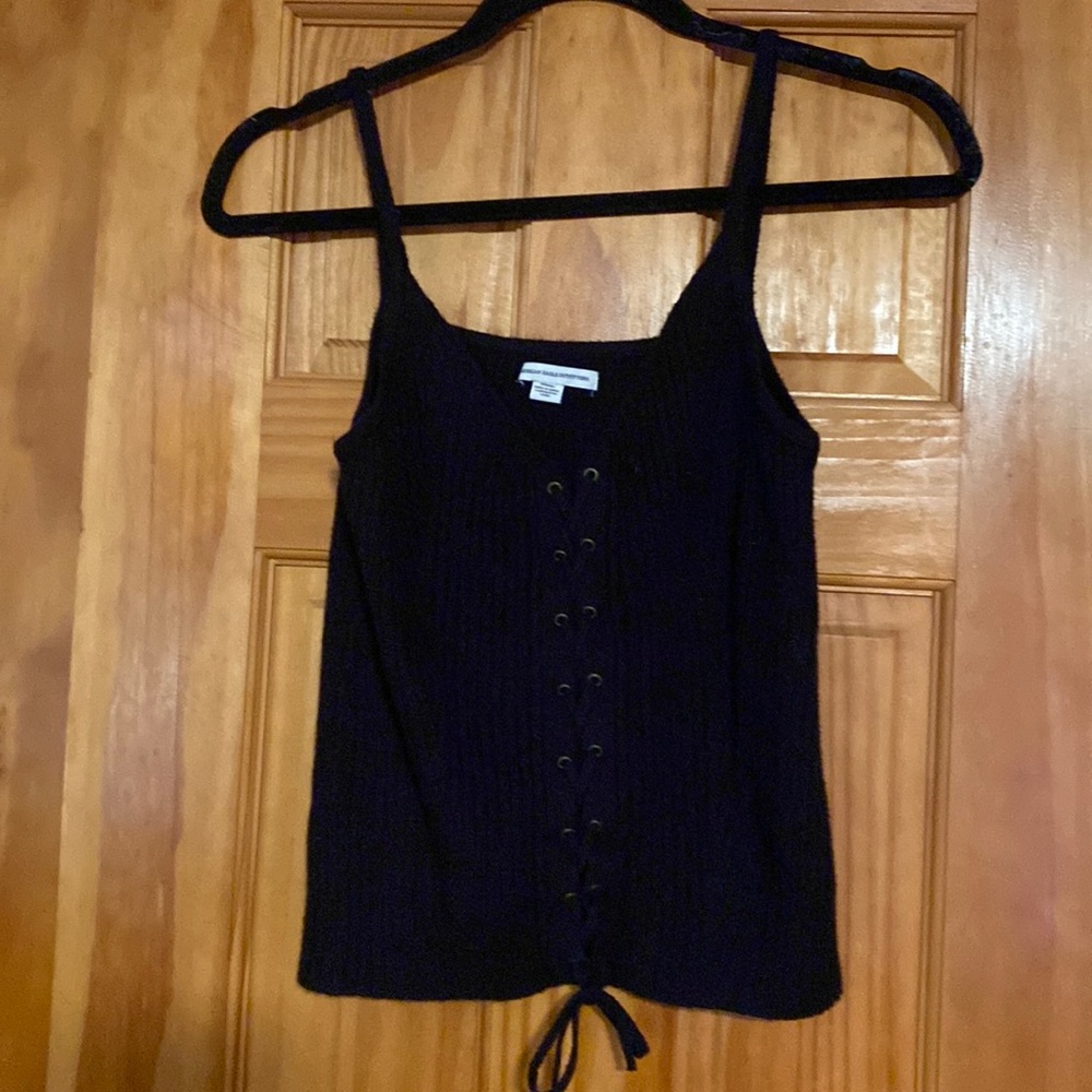 AE Sweater Material Tank Top. Black Size Medium